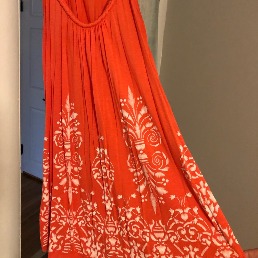 Beautiful orange rope halter neck tank top